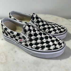 Vans Kids Black and White Slip-On Shoes